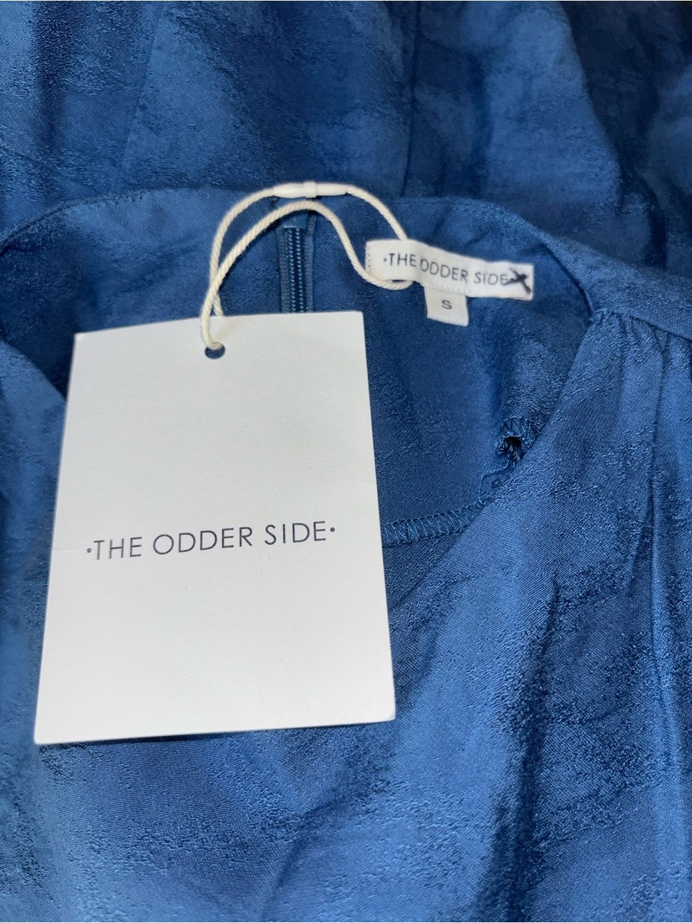 The Odder Side blue puff sleeve dress size S - Picture 2 of 3